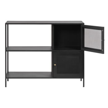 Čierna kovová knižnica 100x81 cm Malibu - Unique Furniture – Obrázok 11
