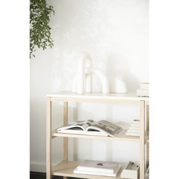 Hnedo-béžový konzolový stolík s doskou z kameňa 140x40 cm Orwel - Rowico - Image 3