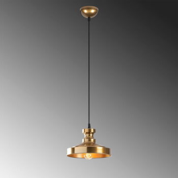 Závesné svietidlo v zlatej farbe s kovovým tienidlom ø 22 cm Berceste – Opviq lights – Obrázok 4