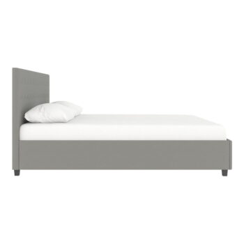 Sivá čalúnená dvojlôžková posteľ 180x200 cm Emily – Støraa – Obrázok 5