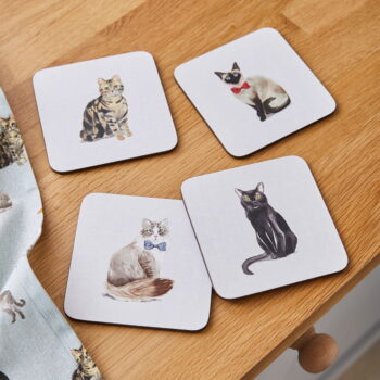 Súprava 4 modrých podnosov Cooksmart ® Curious Cats - Image 3