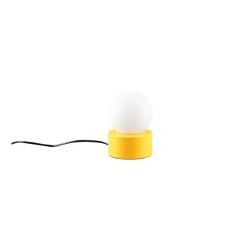 Žltá stolová lampa so skleneným tienidlom (výška 17 cm) Countess – Trio - Image 3