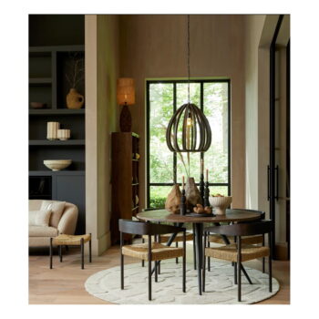 Knižnica z mangového dreva v prírodnej farbe 95x190 cm Sondrio – Light & Living - Image 6
