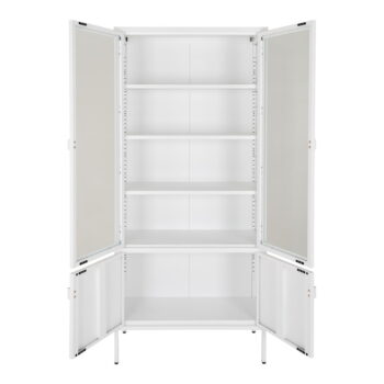 Biela kovová vitrína 80x180 cm Brisbane – House Nordic - Image 3