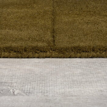 Kaki ručne tkaný vlnený koberec 200x290 cm Checkerboard – Flair Rugs - Image 5