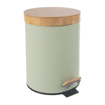 Svetlozelený nášľapný kovový odpadkový kôš 5 l Greenish – Orion - Image 5