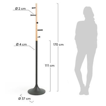 Čierny vešiak Kave Home Berry - Image 3