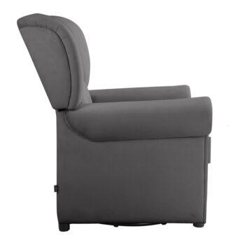 Sivé zamatové hojdacie chesterfield kreslo Lillyse – Støraa - Image 5