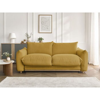Žltá rozkladacia pohovka 214 cm Ernest – Bobochic Paris – Obrázok 7