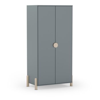 Zelená detská šatníková skriňa z borovicového dreva 93x180 cm Enola – Marckeric - Image 3