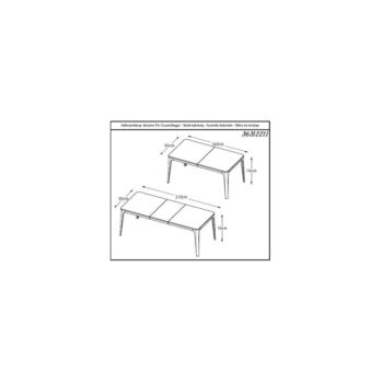 Rozkladací jedálenský stôl z dreva bieleho duba Unique Furniture Amalfi, 160 x 90 cm - Image 4