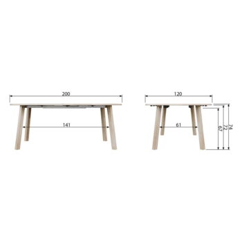 Rozkladací jedálenský stôl WOOOD Lange, ⌀ 120 cm - Image 4