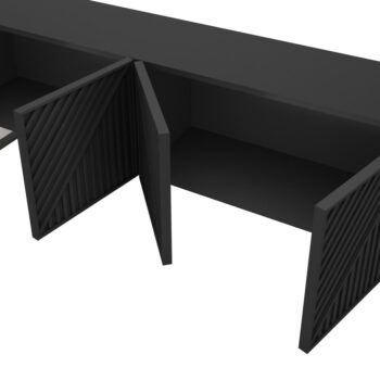 Čierny TV stolík 161x55x35 cm Peta – Marckeric – Obrázok 8