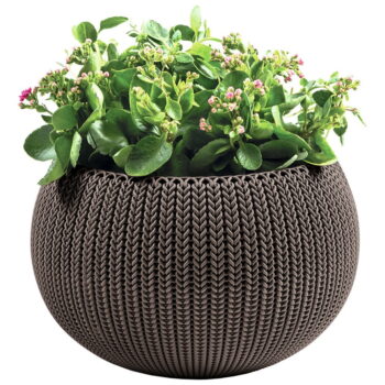 Plastový závesný a nástenný  kvetináč ø 36 cm Cozy – Keter - Image 2