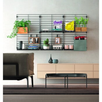 Čierny kovový komponent - polica 43x15 cm Mural – Metaltex - Image 5