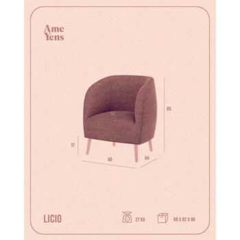Béžové kreslo Licio – Ame Yens - Image 7