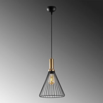 Čierne závesné svietidlo s kovovým tienidlom ø 24 cm Dear – Opviq lights - Image 5