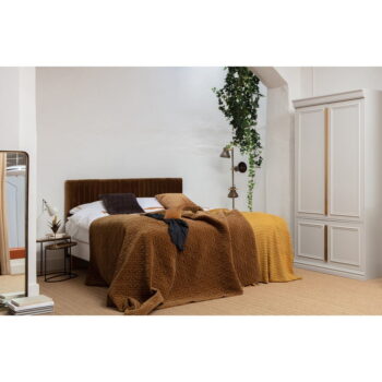 Svetlosivá šatníková skriňa s pántovými dverami z borovicového dreva 110x215 cm Organize – BePureHome - Image 5