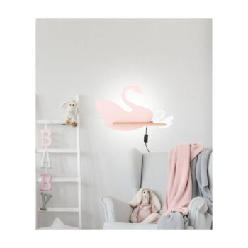 Bielo-ružové detské svietidlo Swan - Candellux Lighting - Image 3