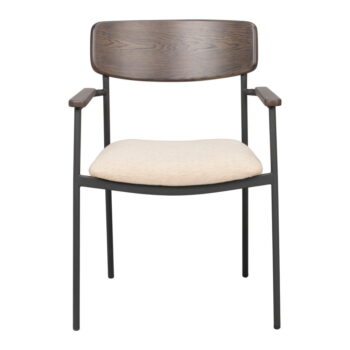 Krémovo-tmavohnedé jedálenské stoličky v súprave 2 ks Maymont – Rowico – Obrázok 4