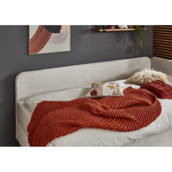 Béžová čalúnená jednolôžková posteľ s úložným priestorom 90x200 cm Cabana – Meise Möbel - Image 11