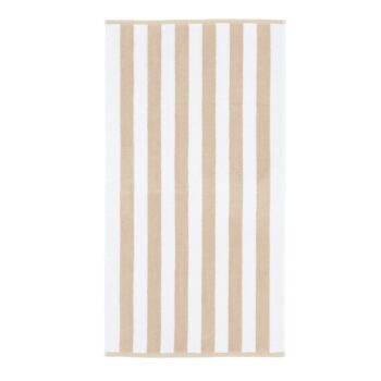 Biela/béžová bavlnená osuška 70x120 cm Stripe Jacquard – Bianca - Image 2