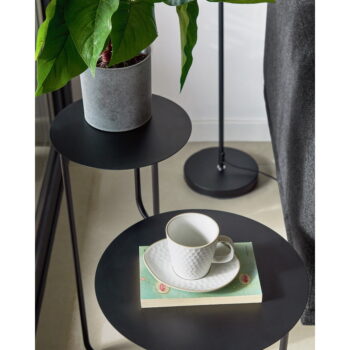 Čierny kovový odkladací stolík Kave Home Vidalita - Image 9