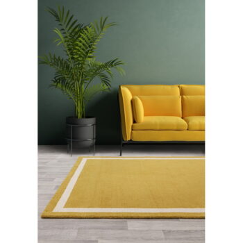 Okrovožltý ručne tkaný vlnený koberec 68x240 cm Albi – Asiatic Carpets - Image 2