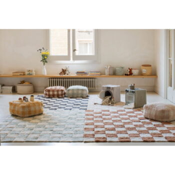 Svetloružovo-krémový prateľný ručne tkaný bavlnený koberec 120x160 cm Kitchen Tiles Rose – Lorena Canals - Image 8