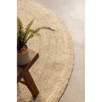 Obojstranný jutový okrúhly koberec v prírodnej farbe ø 100 cm Braided Ivory – Hanse Home – Obrázok 4