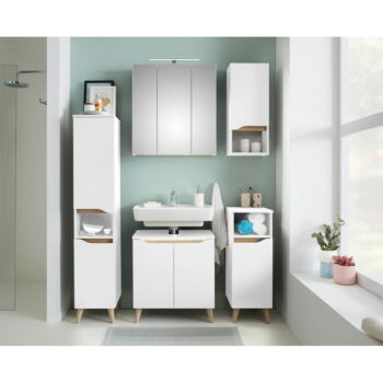 Biela nízka závesná skrinka bez umývadla 60x53 cm Set 857 – Pelipal – Obrázok 7