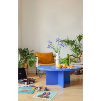 Modrý okrúhly konferenčný stolík ø 80 cm Pausa – Really Nice Things - Image 4