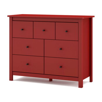 Červená nízka komoda z borovicového dreva 110x80 cm Misti – Marckeric – Obrázok 4