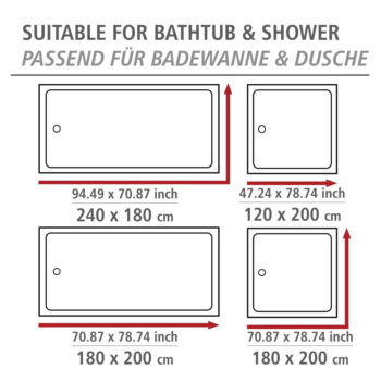 Sprchový záves 180x200 cm Ladyline - Wenko - Image 3