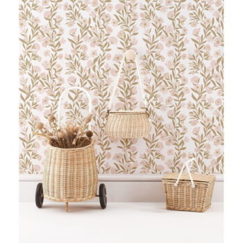 Detská tapeta z netkanej textílie 10 m x 50 cm Flower Garlands – Lilipinso – Obrázok 2