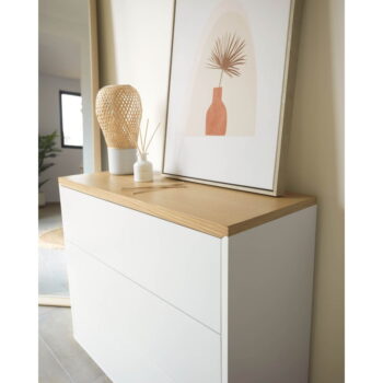 Biela nízka komoda 90x75 cm Abilen – Kave Home - Image 3