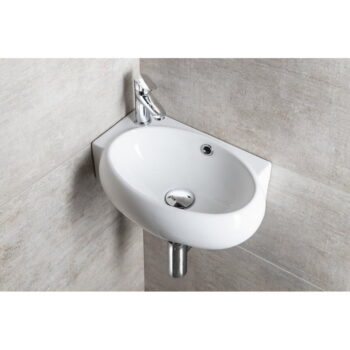 Biele keramické umývadlo 43x28,5 cm Ribera – Sapho - Image 5