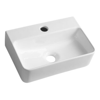Biele keramické umývadlo 36x25 cm Gerda – Sapho – Obrázok 3