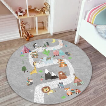 Sivý detský koberec ø 80 cm Comfort – Mila Home - Image 7