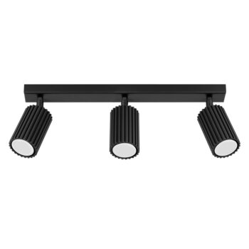 Čierne stropné svietidlo 6,5x45 cm Gleam – Nice Lamps