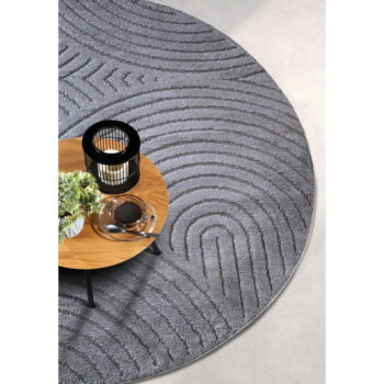 Antracitový okrúhly koberec ø 200 cm Panglao New York Anthracite – Elle Decoration - Image 3