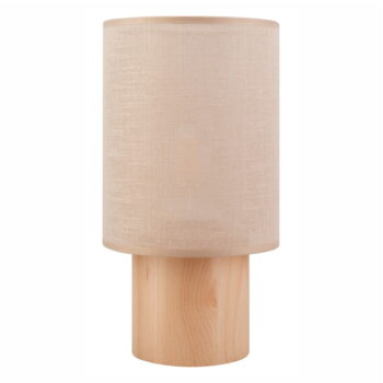 Svetlohnedo-béžová stolná lampa s textilným tienidlom, výška 30 cm Ari – LAMKUR - Image 4