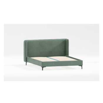Zelená čalúnená dvojlôžková posteľ s roštom 200x200 cm Basti – Ropez - Image 2