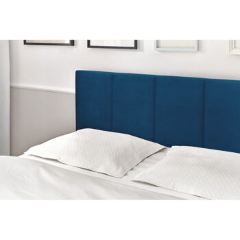 Tmavomodrá zamatová dvojlôžková posteľ Bobochic Paris Vivara Dark, 180 x 200 cm – Obrázok 6