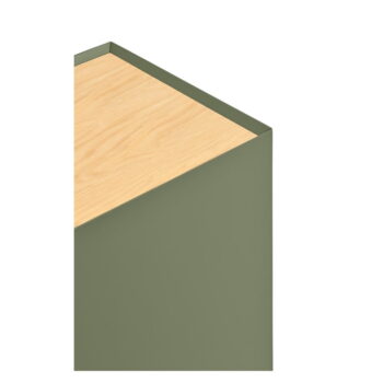 Zelená nízka komoda v dekore duba 110x85 cm Arista – Teulat – Obrázok 2