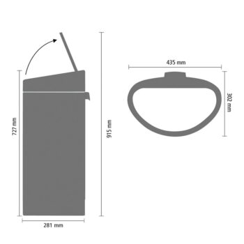Biely dotykový oceľový odpadkový kôš 40 l Touch Bin – Brabantia - Image 6