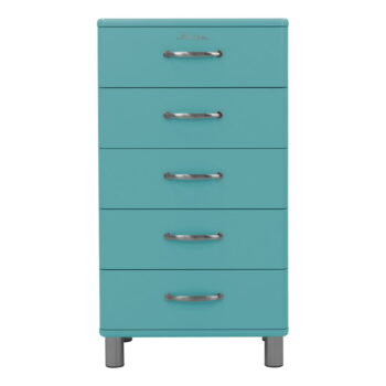 Tyrkysovomodrá vysoká komoda 60x111 cm Malibu - Tenzo
