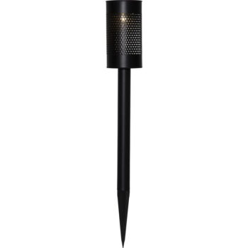Čierne solárne LED osvetlenie z nerezovej ocele Star Trading Blace, výška 46 cm - Image 2