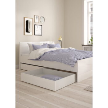 Biele zásuvky pod posteľ v súprave 2 ks 90x190/140x190 cm Naia – Tvilum - Image 10