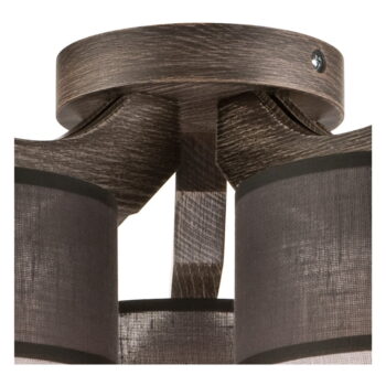 Sivé stropné svietidlo s textilným tienidlom ø 16 cm Andrea – LAMKUR - Image 7